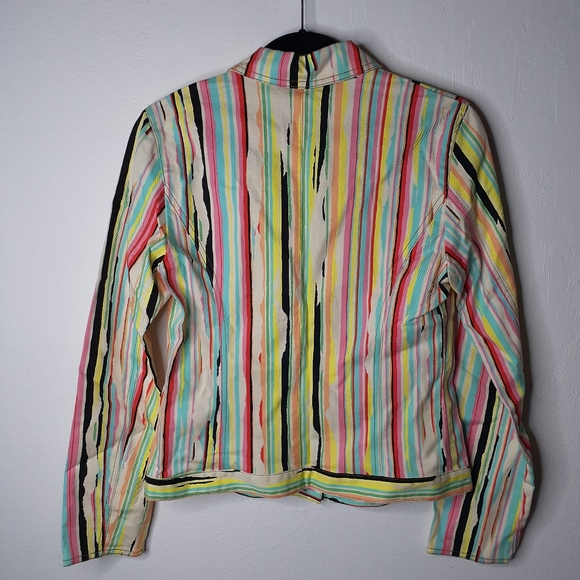 Kenzo| Vintage Style Denim Striped Jacket - Picture 7 of 8